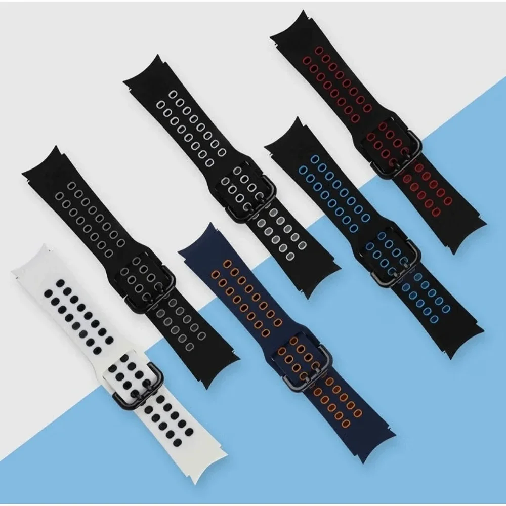 6 Pack Silicone Sport Bands for Samsung Galaxy Watch 4 & Classic 40 42 44 46mm